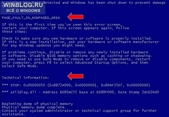 Как расшифровать сообщение BSOD