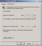 Windows 2003 Professional Звук