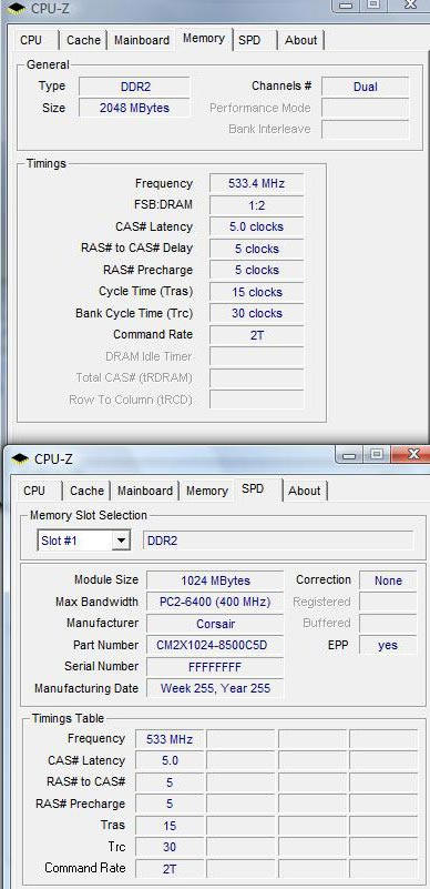 CPU-Z Memory, SPD