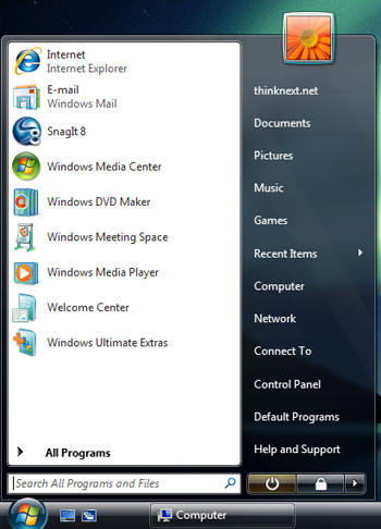 Windows 7, пуск
