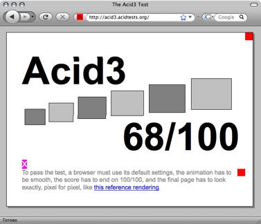 Acid 3 текущая версия Firefox 3 beta 4