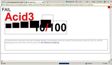 Бета-версия Internet Explorer 8 с Acid3