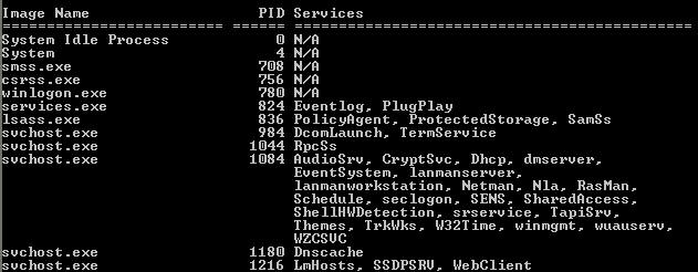 SVCHOST.EXE(Generic Host Process for Win32 Services)