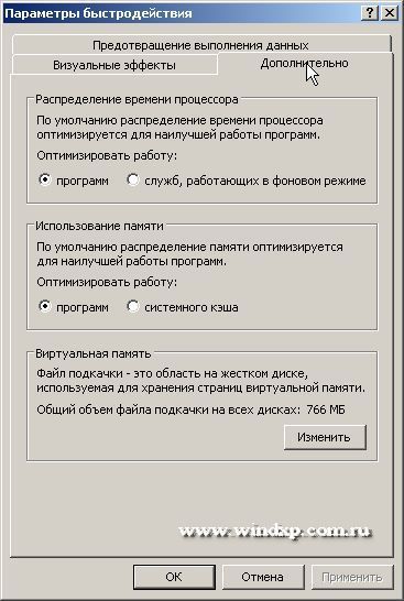 Параметры быстродействия
