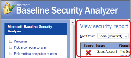 Найдите уязвимые места в системе безопасности компьютера с помощью Microsoft Baseline Security Analyzer