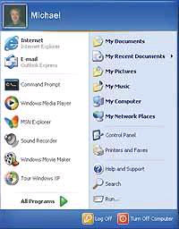 windows xp, пуск