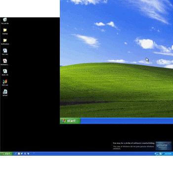 Windows XP рабочий стол, пиратская версия