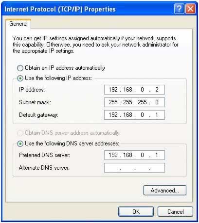 настройка TCP/IP