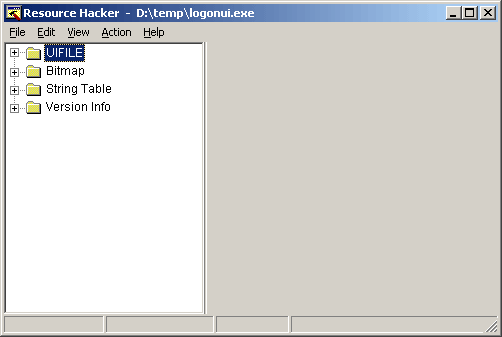 Resource Hacker - дерево папок