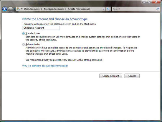 Ограничение доступа в Windows Vista с помощью Родительского Контроля