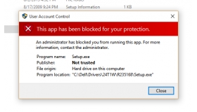 Установка заблокированных приложений в Windows 10