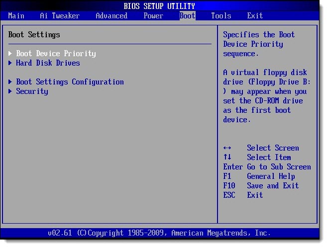 bios setup unility