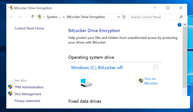 bitlocker drive encrypting