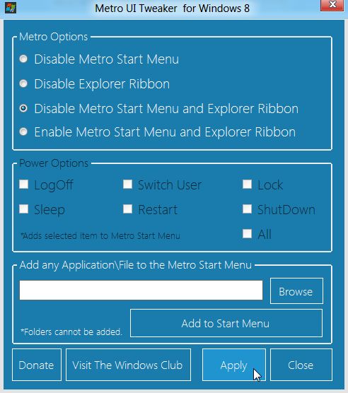 Отключаем новый интерфейс Metro и Ribbon